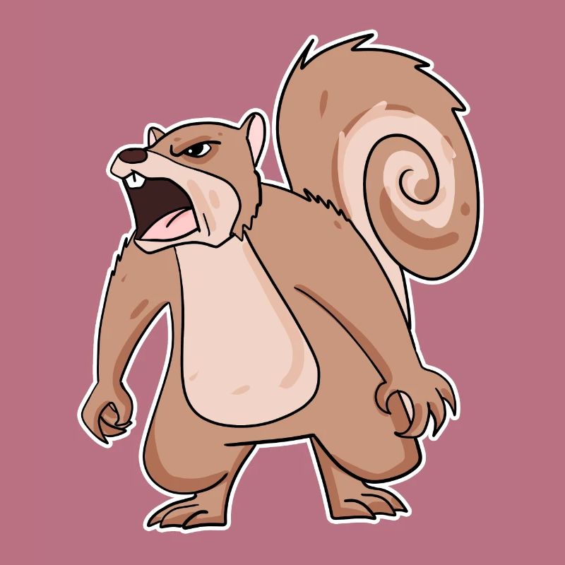 wütendes Eichhörnchen