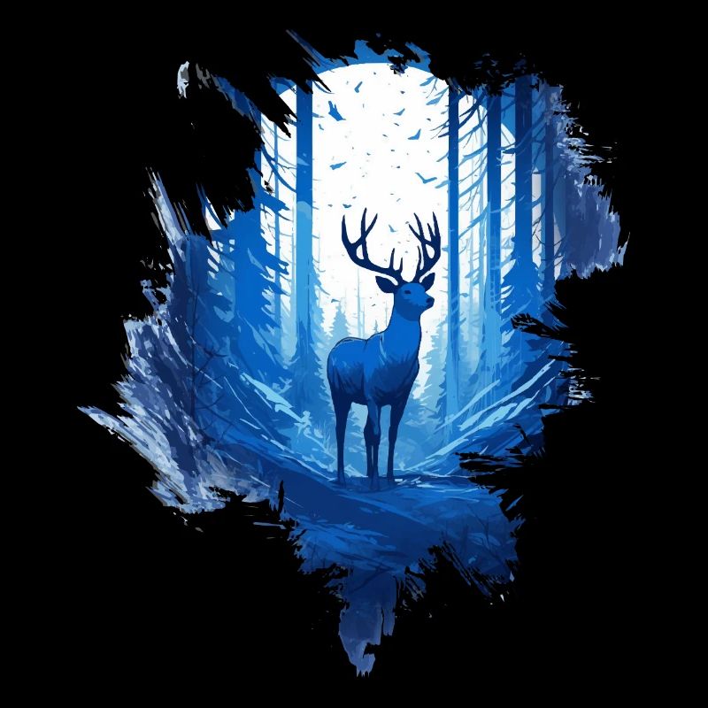 Hirsch im Wald