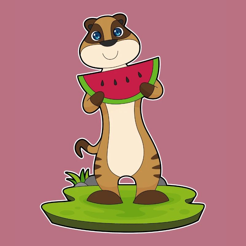 Suricate fruit de pastèque