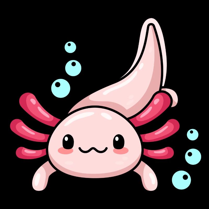 Leucistic Axolotl Design for Axolotl Lovers