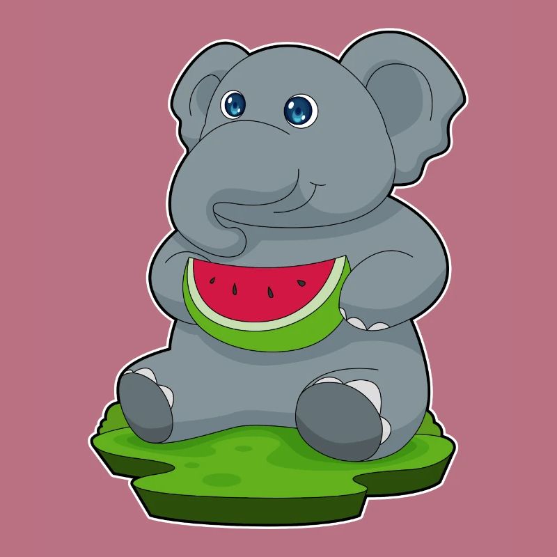 Éléphant Pastèque Fruit