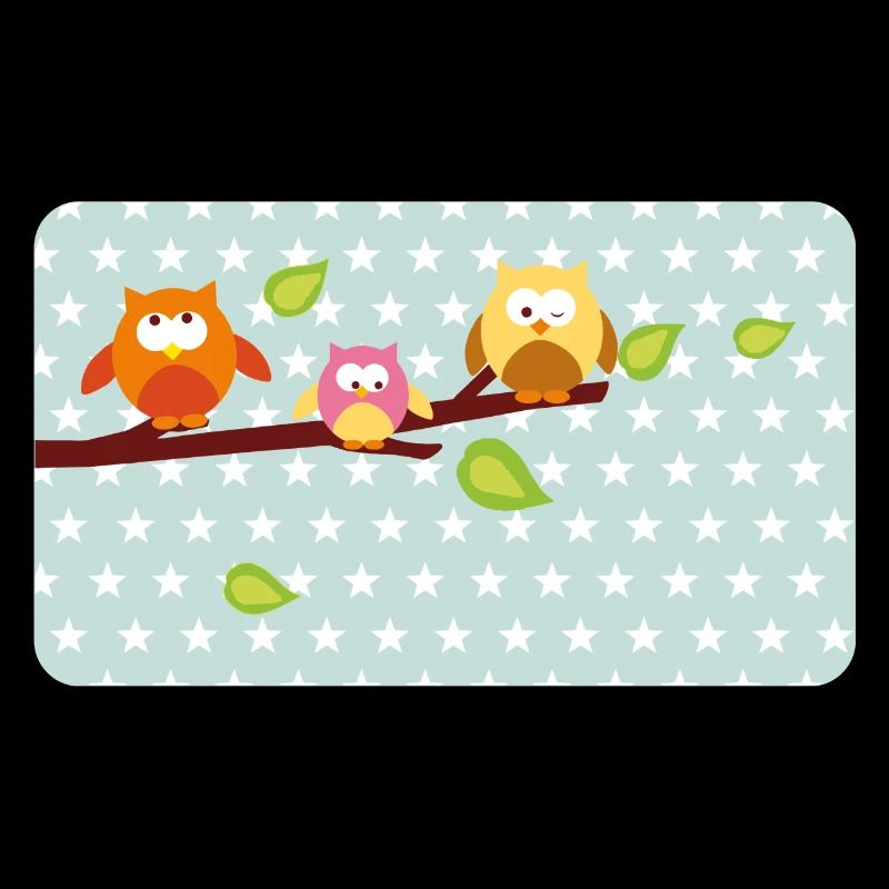 Kleine Eulen mit Sternchen mint | personalisierbar