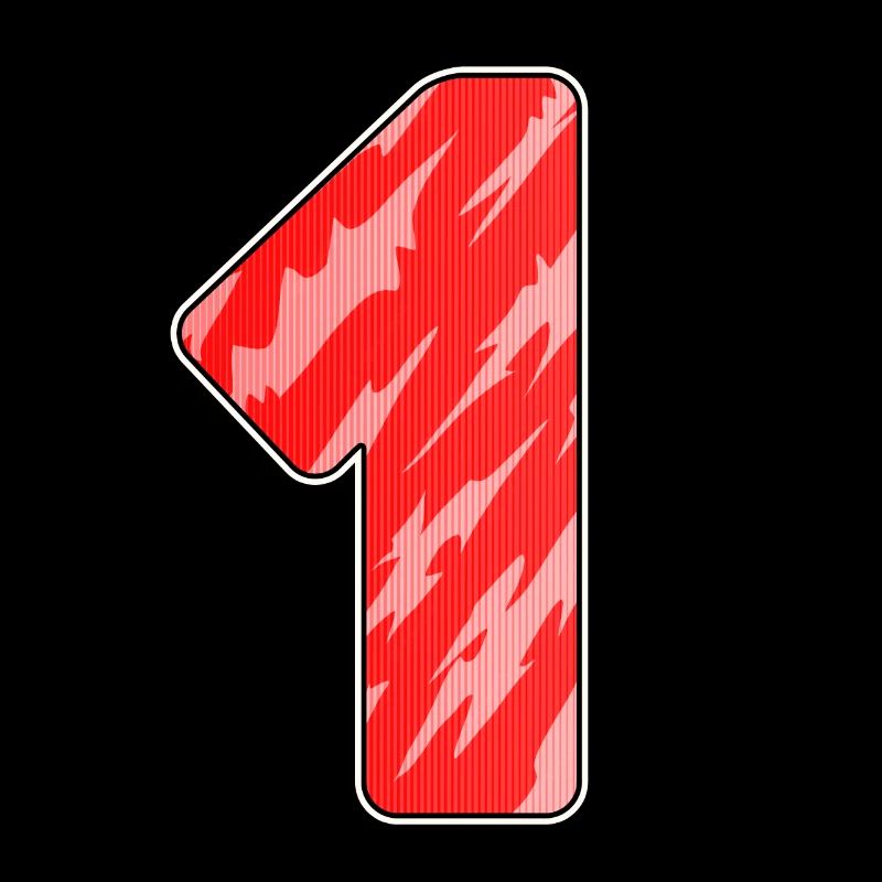 Number 1 Red Pattern - First