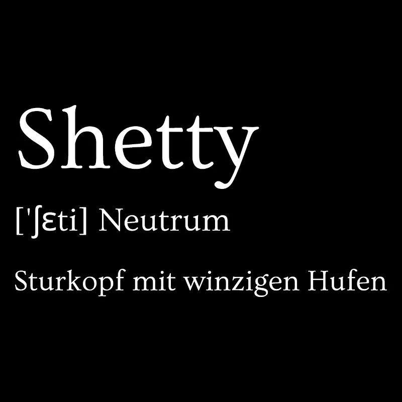 Shetty Shetlandpony Sturkopf winzigen mit Hufen