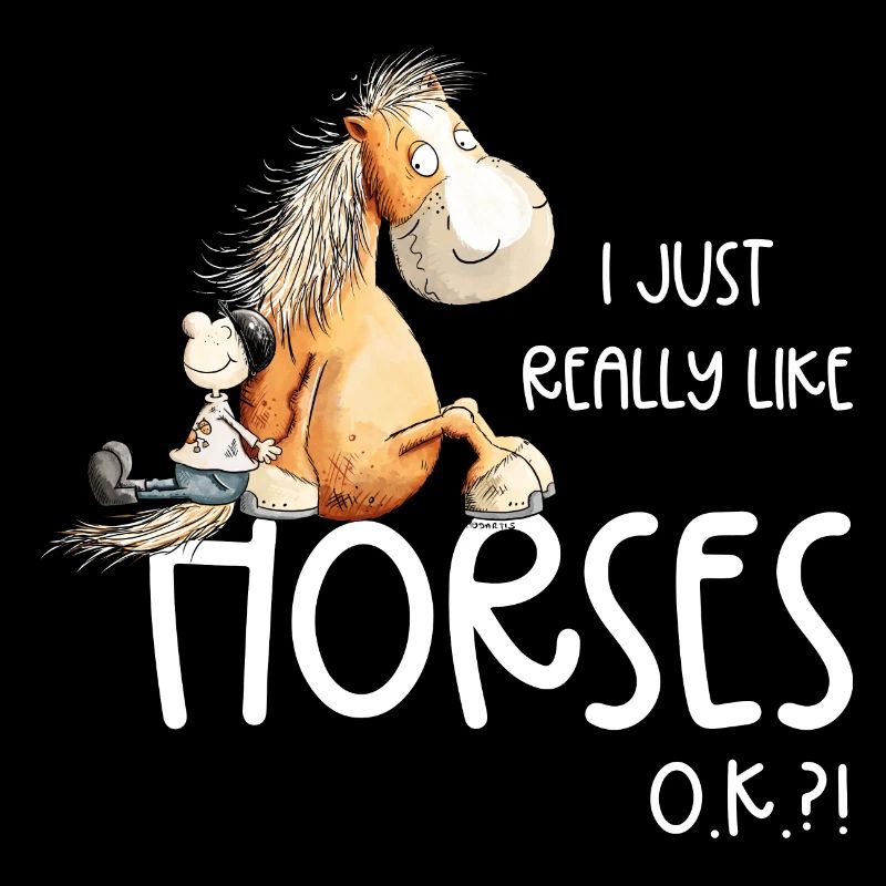 J’aime vraiment les chevaux cheval de dessin animé