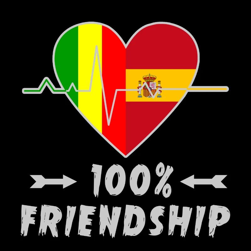 Mali und Spanien 100% Freundschaft