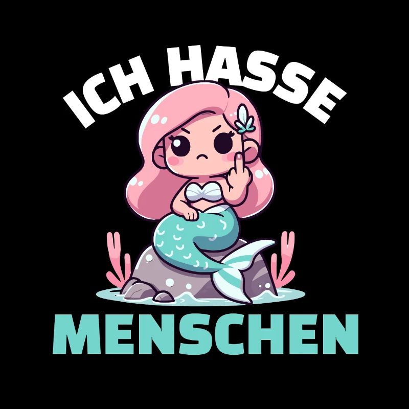 Freche Meerjungfrau mit einer Zynischen Botschaft