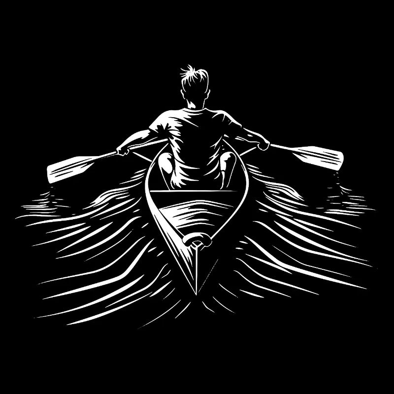 Rowing Line Art