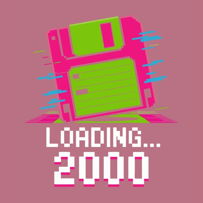 Loading 2000 Disketten-Design Retro Pixel Design