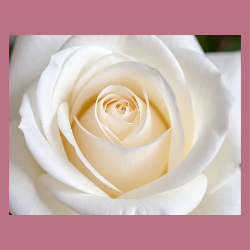 Rose Blanche Épurée pour Impression