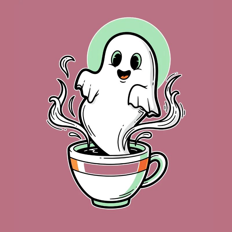 Funny Ghost Coffee Cup Design