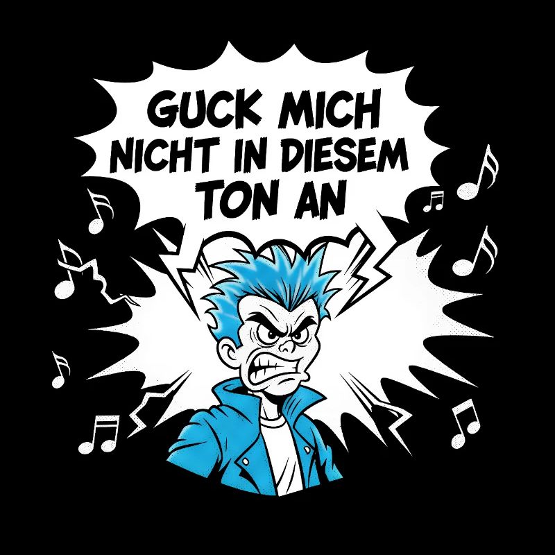 Funny punk design with keyword