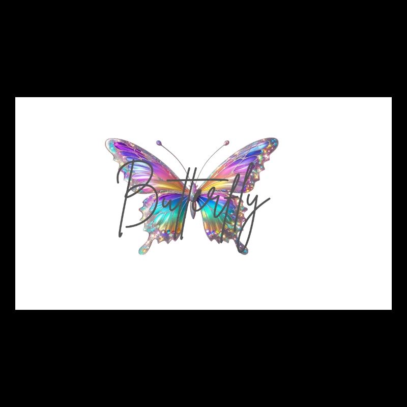 Papillon coloré avec effet aquarelle
