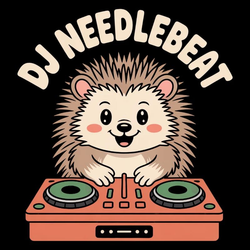 DJ NEEDLEBEAT Hérisson DJ avec table de mixage Son de fête