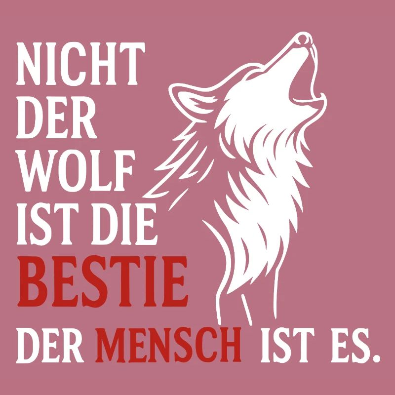 CoolesWolfs Design mit Spruch