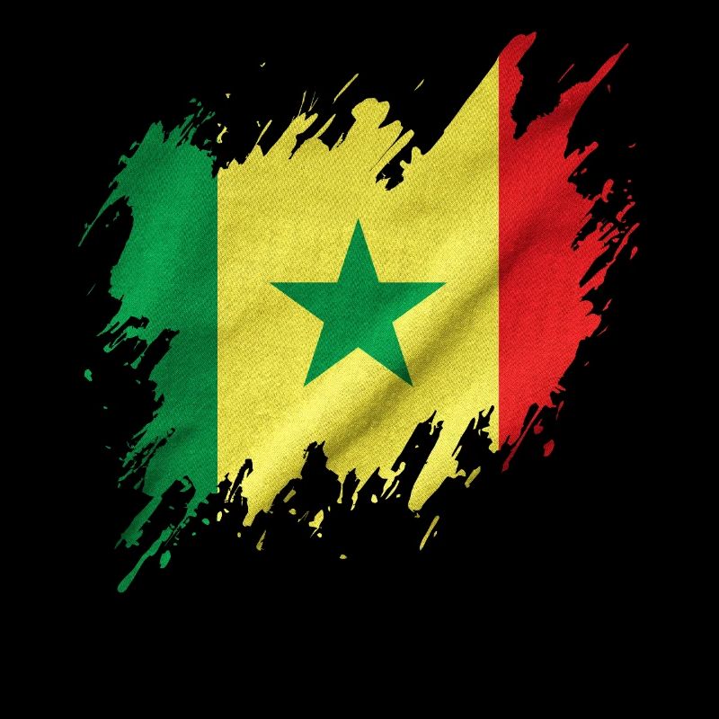 Drapeau du Sénégal, style déchiré
