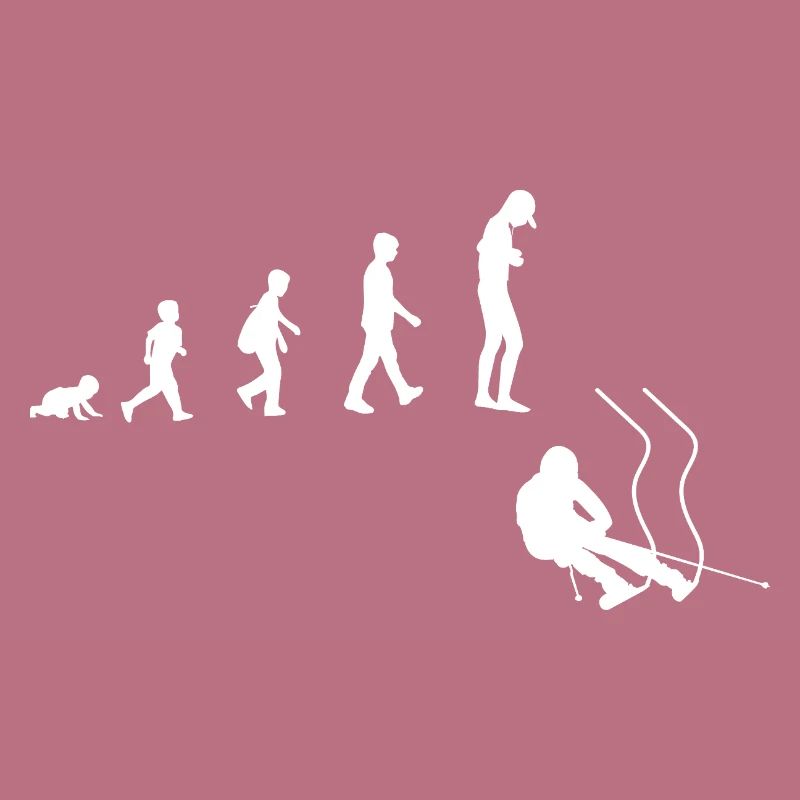 Evolution from baby to downhill skier