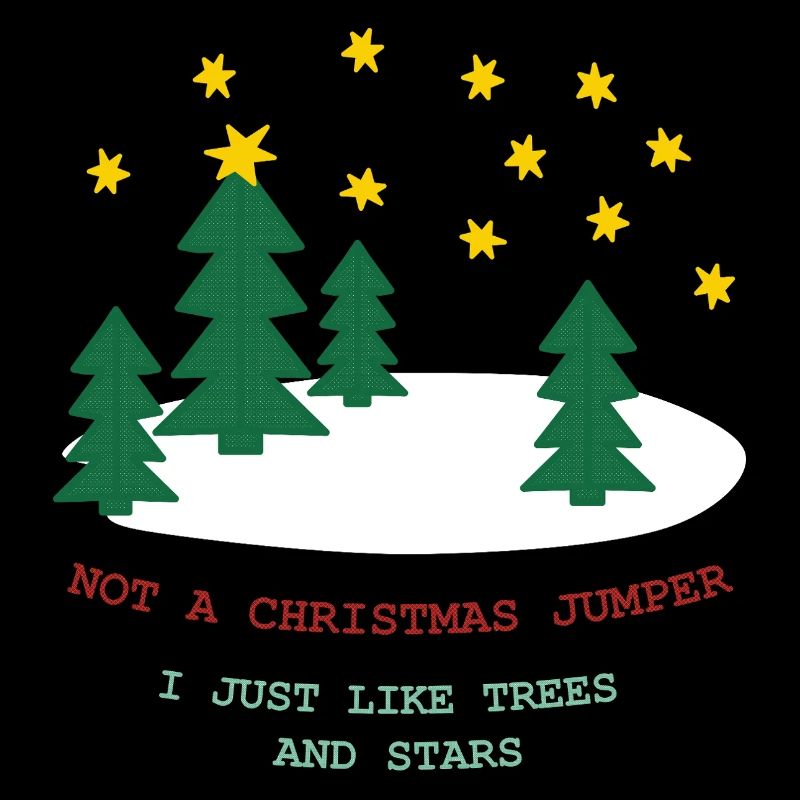 Kein Weihnachtspulli: Bäume und Sterne