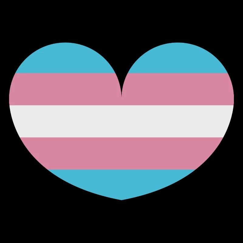 Trans heart flag
