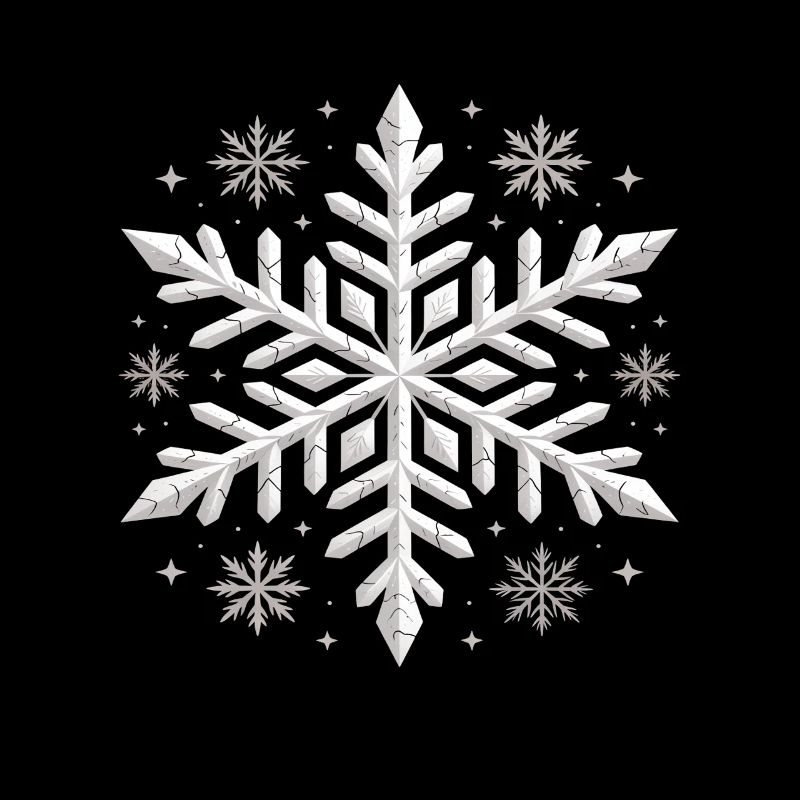 Große Elegante Schneeflocke Winter