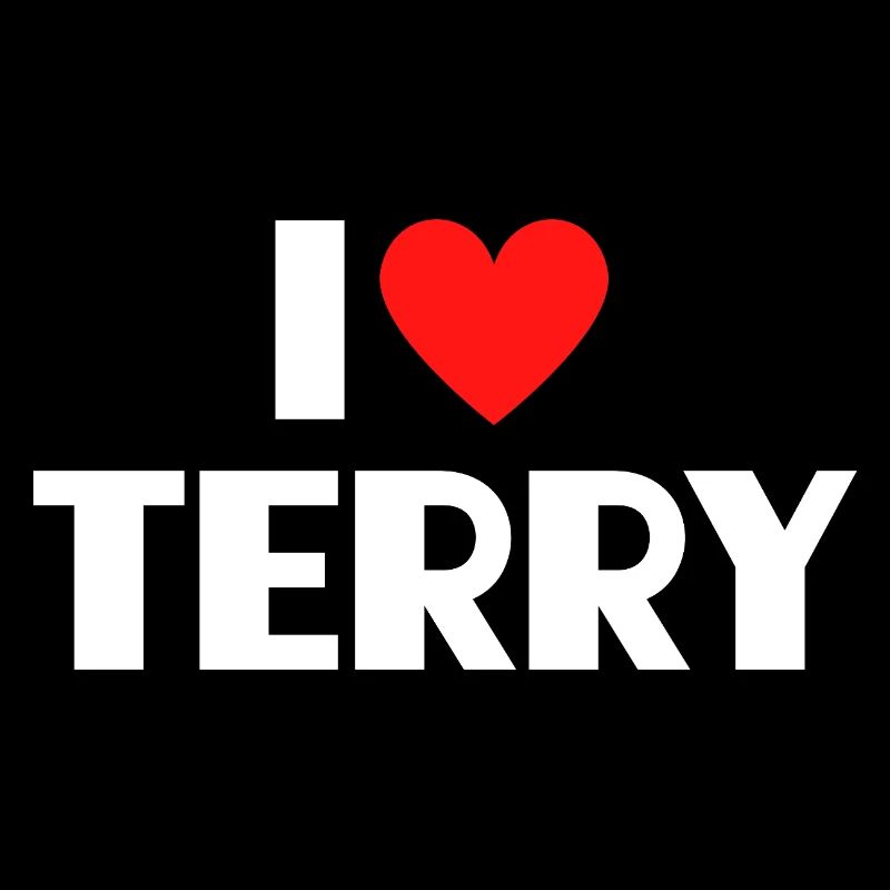 J’adore Terry Red Heart Déclaration rétro