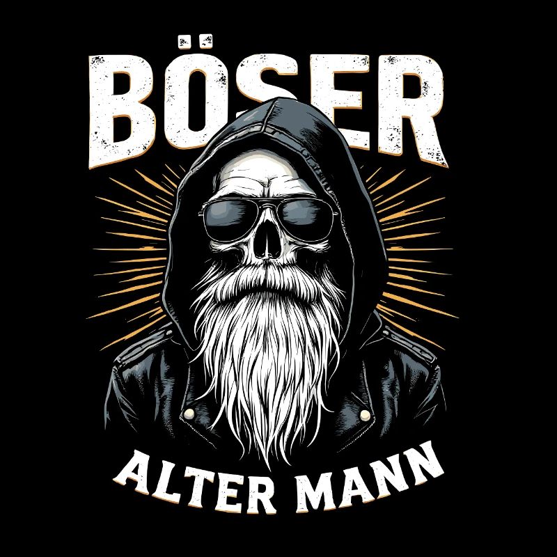 Nasty Old Man Skull Pullover Hoodie