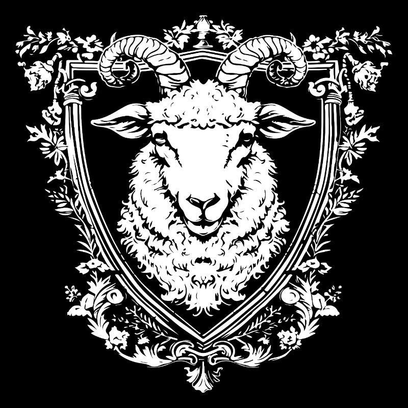 Heraldry Goat Head Shield