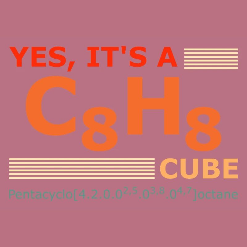 C8H8 Cubane – Yes it's a Cube retro Chemie