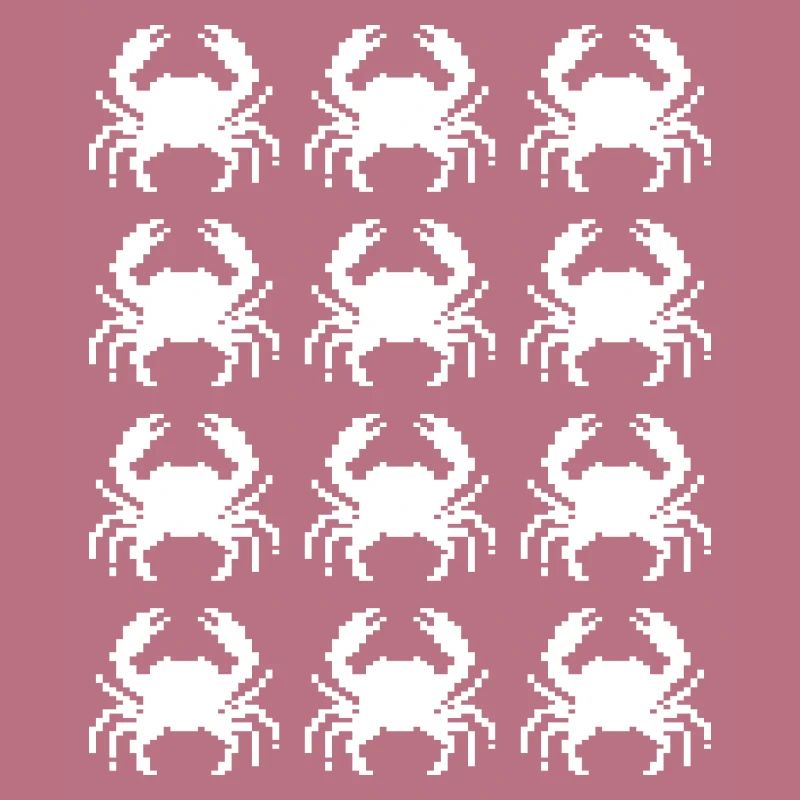 Crab Pixel Pattern Repeat
