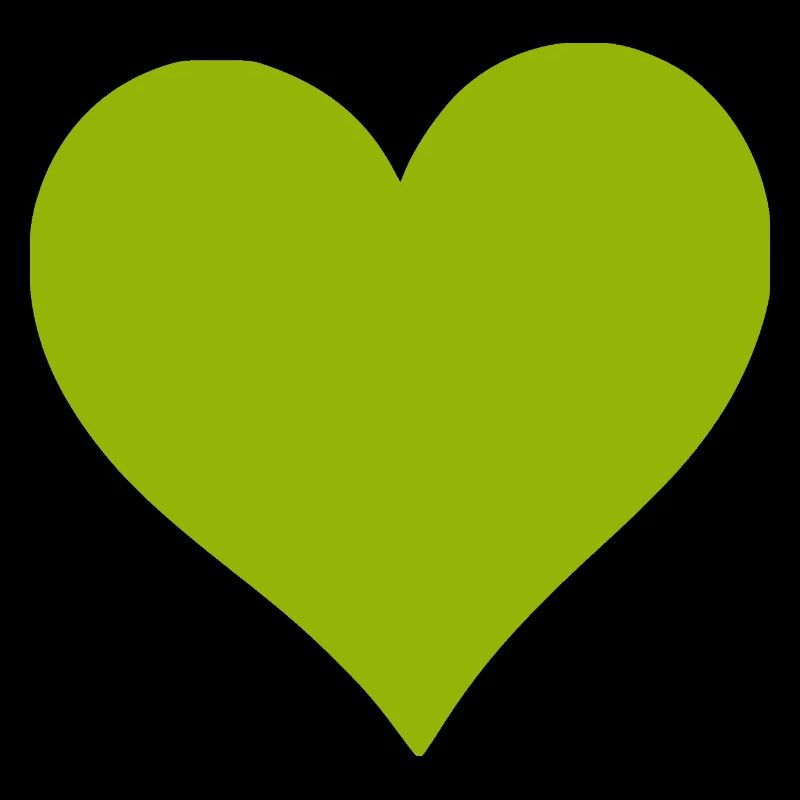 Cœur vert vert