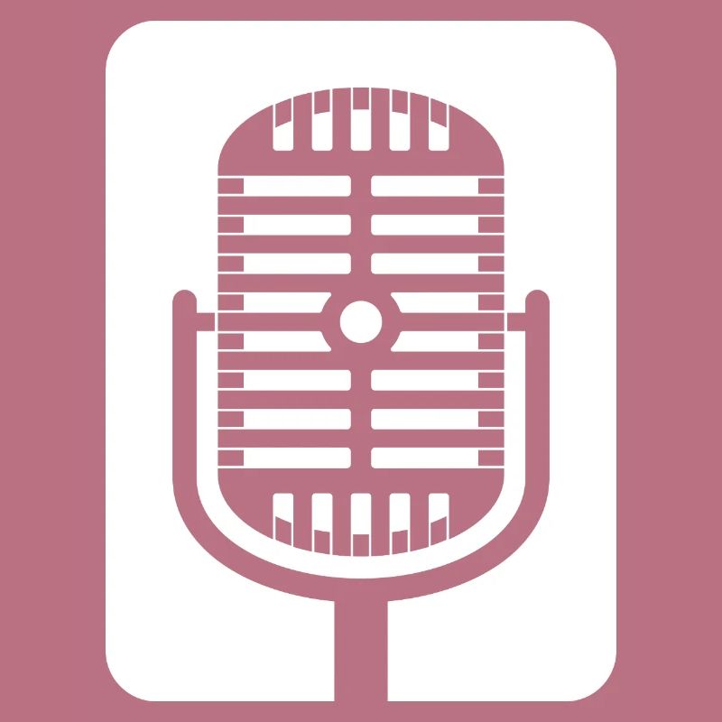 Retro Microphone Emblem