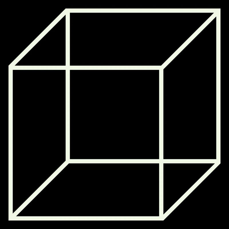 Cube de fil géométrique