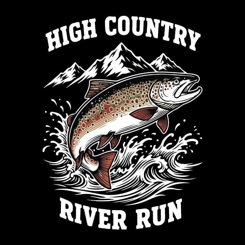 Fishing High Mountain River Trout