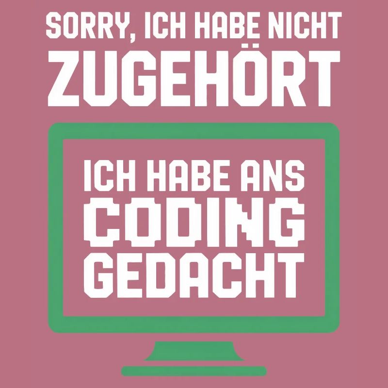 Coding Gedanke am Bildschirm