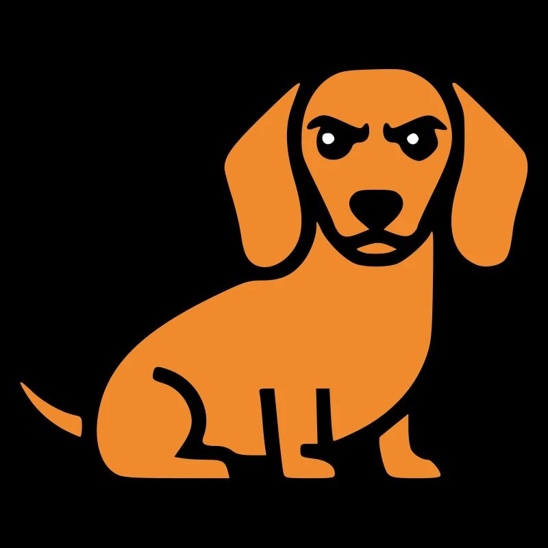 Dachshund Dog Flat Design