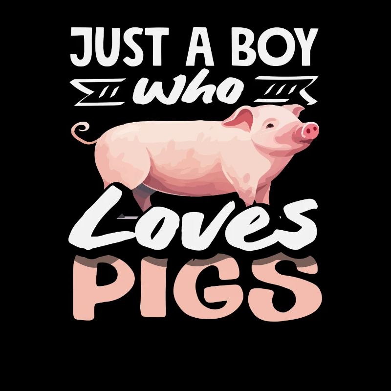 Juste un garçon qui adore la ferme de cochons