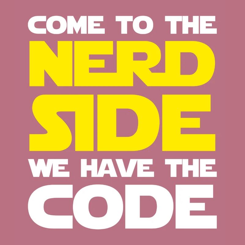 Nerd Side Retro Yellow Sci-Fi Typography Art