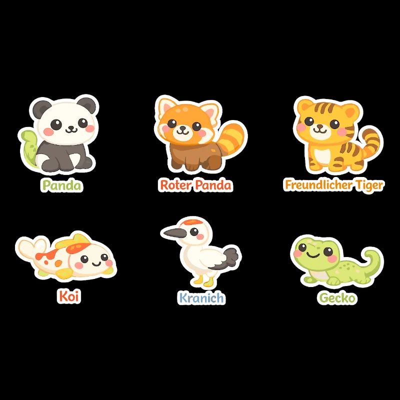 Kuscheltier-Tierfreunde Stickerset