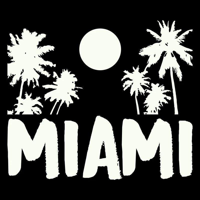 Miami Night Palm Trees