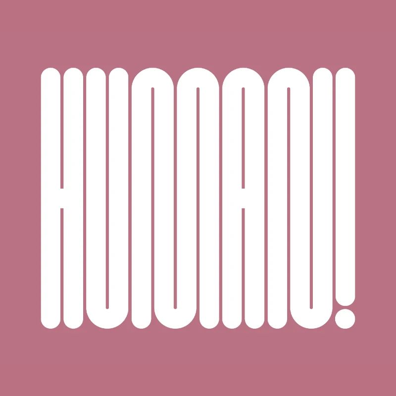 HUMAN! Bold Geometric Typography Statement