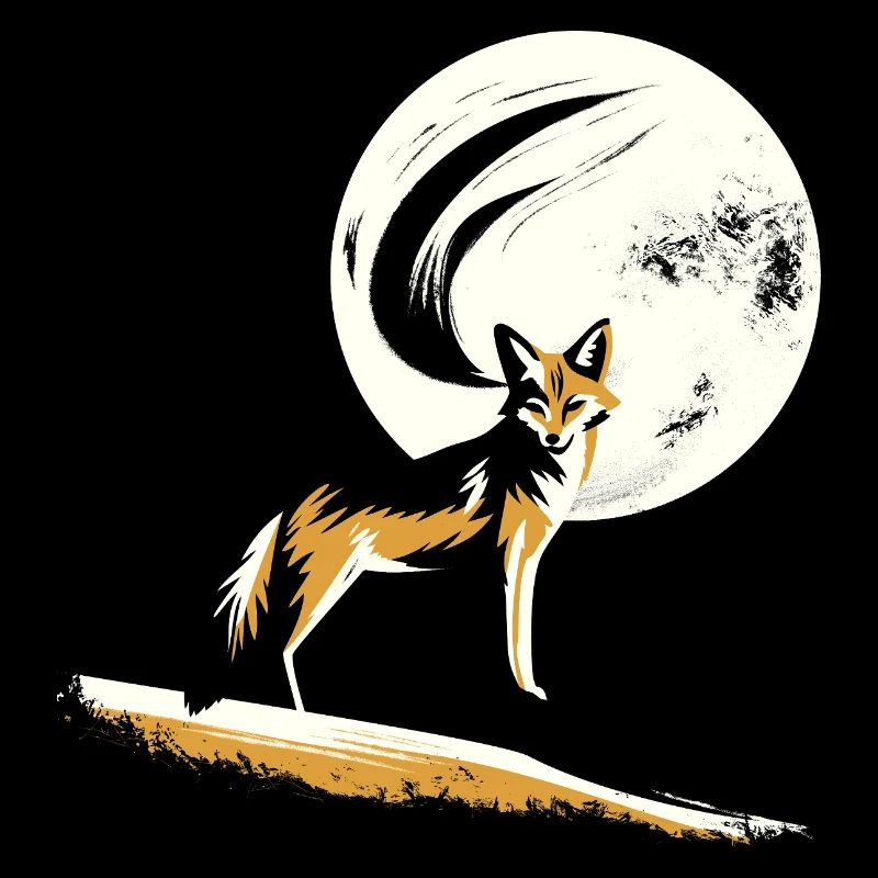 Chacal au clair de lune