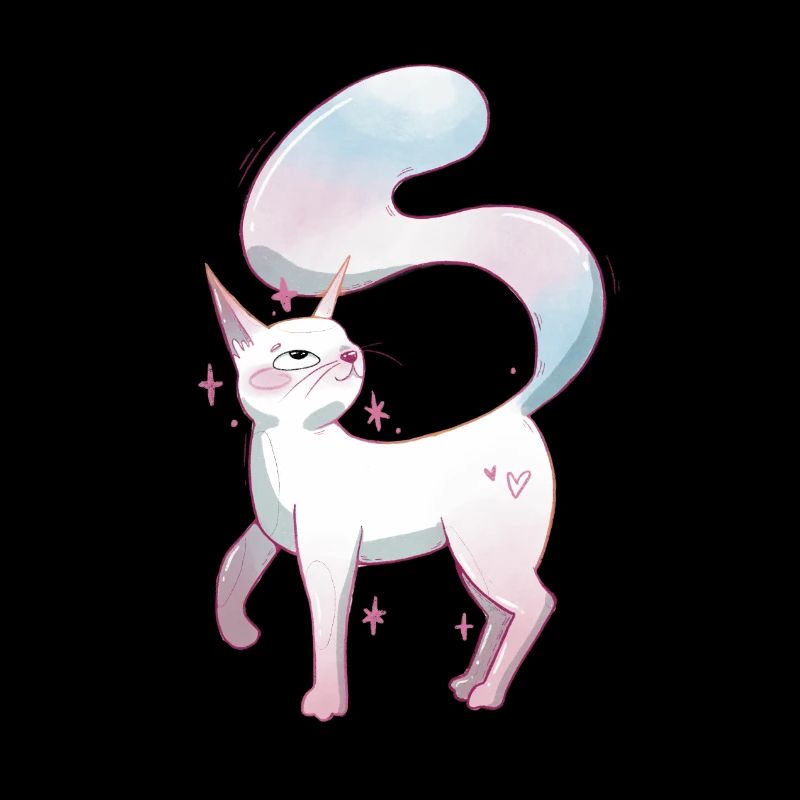 Fierté trans de chat mignon