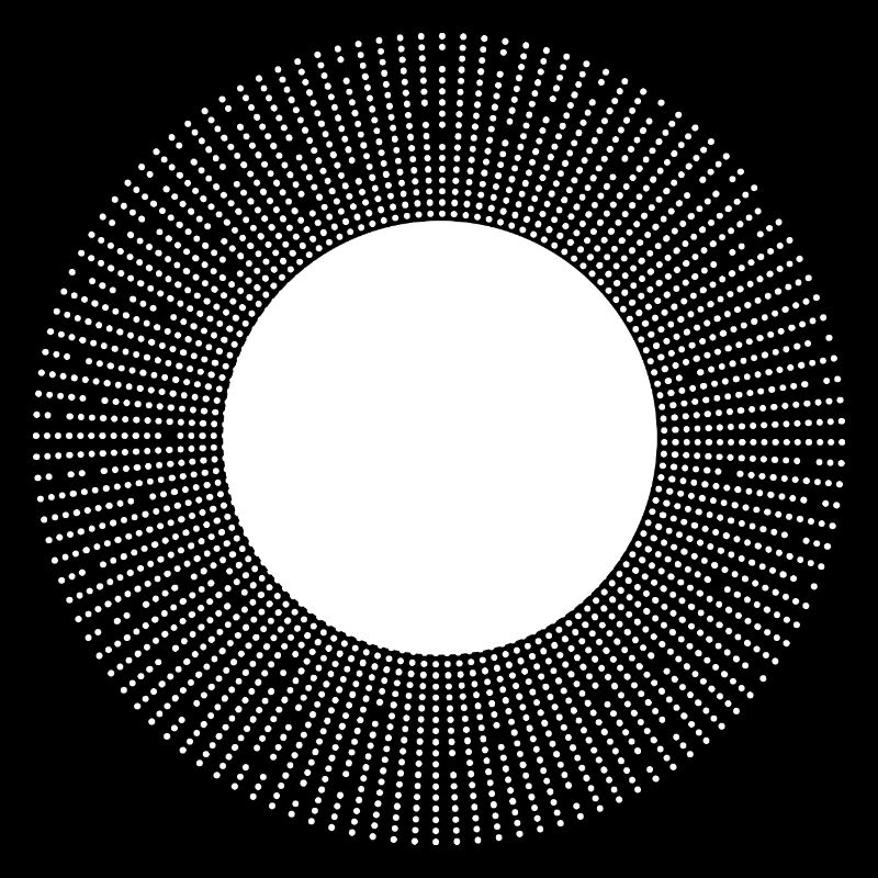 Radiance à Coup de Points Circulaire