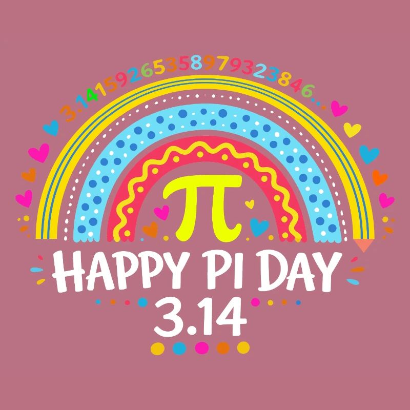 Happy Pi Day Rainbow - Cadeau Prof de Maths & Écol