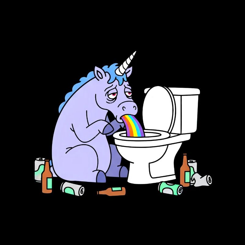 Klo Regenbogen Einhorn