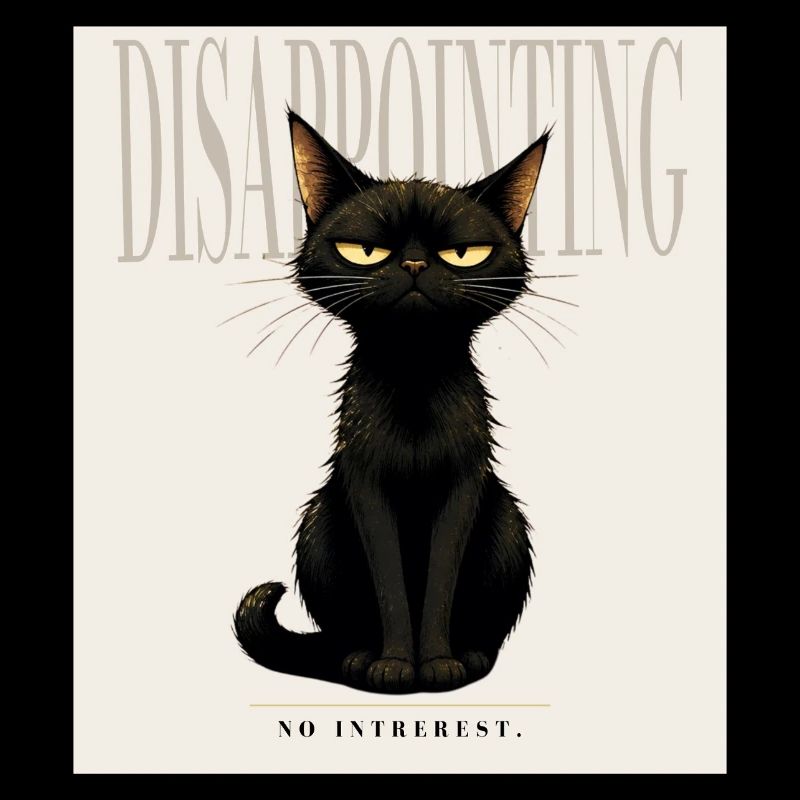 Disappointing. – Sarcastic Black Cat Design