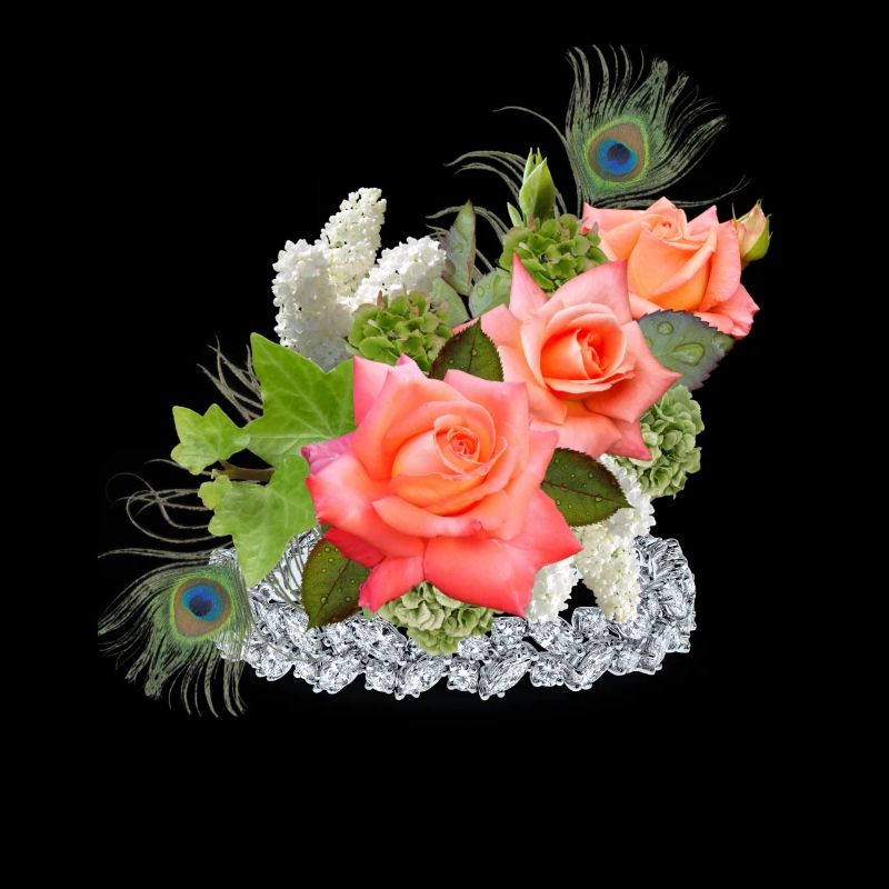 Blumen mit Schmuck