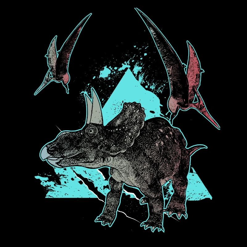 Dicératops dinosaure herbivore des temps primitifs