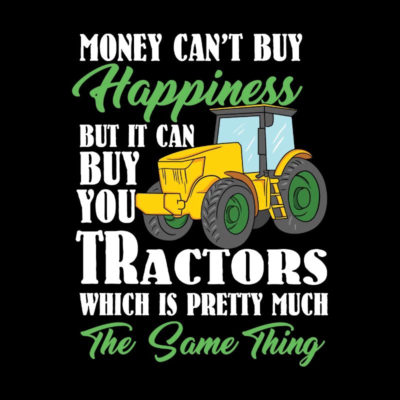Happy farmer present tractor tractor