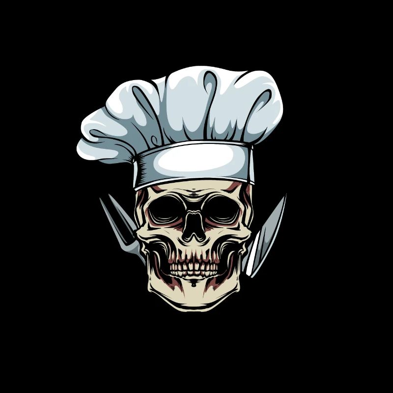 Totenkopf Chefkoch Kochen Küchenchef
